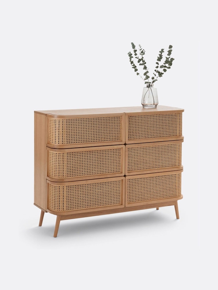La Redoute Intérieurs Natural Laora Cane Chest of 6 Drawers - Image 6 of 6