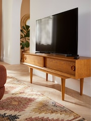 La Redoute Intérieurs Oak Quilda TV Unit With 2 Sliding Doors - Image 1 of 5