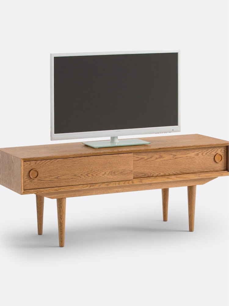 La Redoute Intérieurs Oak Quilda TV Unit With 2 Sliding Doors - Image 2 of 5 La Redoute Intérieurs Oak Quilda TV Unit With 2 Sliding Doors - Image 2 of 5
