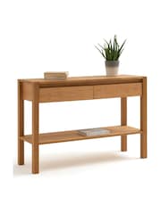 La Redoute Intérieurs Oak Adelita Oak 2-Drawer Console Table - Image 2 of 6