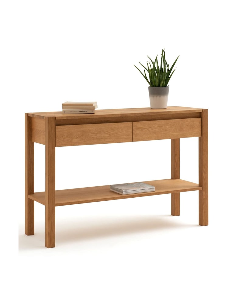 La Redoute Intérieurs Oak Adelita Oak 2-Drawer Console Table - Image 2 of 6