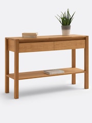 La Redoute Intérieurs Oak Adelita Oak 2-Drawer Console Table - Image 4 of 6