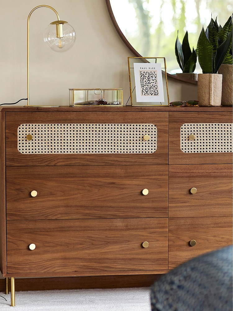 La Redoute Intérieurs Walnut Redpop Chest of 6 Drawers - Image 1 of 6