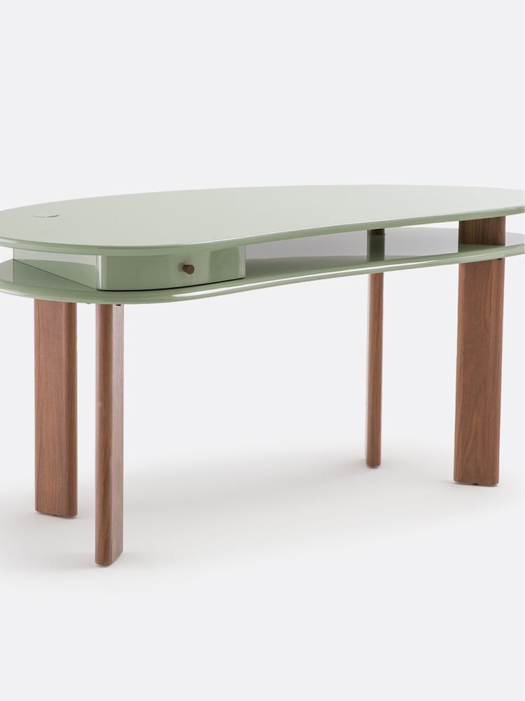 La Redoute Intérieurs Sage Green Felsen Two Top Desk - Image 2 of 6