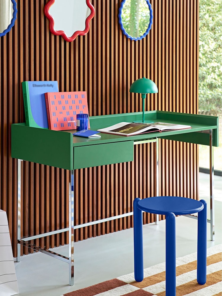 La Redoute Intérieurs Green Emott 1-Drawer Desk - Image 1 of 6