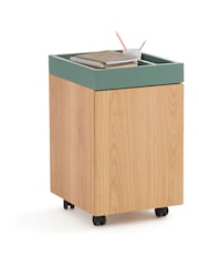 La Redoute Intérieurs Oak Lina Office Desk 1-Door Cupboard Unit - Image 2 of 6