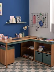 La Redoute Intérieurs Oak Lina Office Desk 1-Door Cupboard Unit - Image 3 of 6