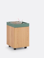 La Redoute Intérieurs Oak Lina Office Desk 1-Door Cupboard Unit - Image 5 of 6