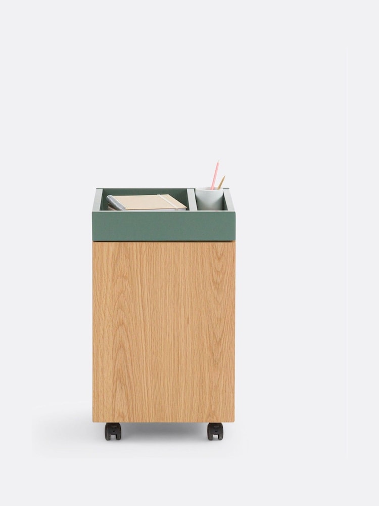 La Redoute Intérieurs Oak Lina Office Desk 1-Door Cupboard Unit - Image 6 of 6