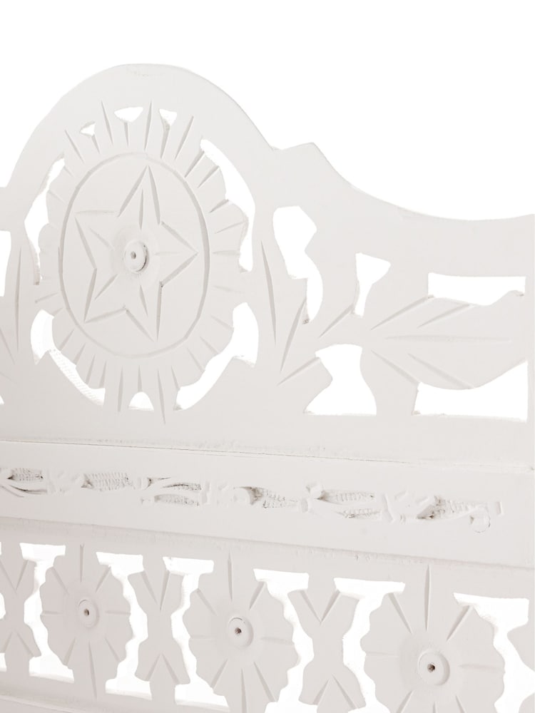 La Redoute Intérieurs White Aima Moucharabieh-Style Mango Wood Screen - Image 2 of 4