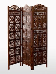 La Redoute Intérieurs Dark Wood Aima Moucharabieh-Style Mango Wood Screen - Image 1 of 1