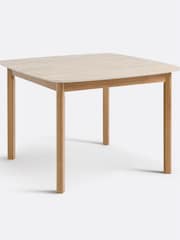 La Redoute Intérieurs Grey Saraune 4 Seater Travertine and Oak Dining Table - Image 1 of 5
