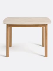 La Redoute Intérieurs Grey Saraune 4 Seater Travertine and Oak Dining Table - Image 2 of 5