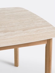 La Redoute Intérieurs Grey Saraune 4 Seater Travertine and Oak Dining Table - Image 4 of 5