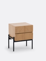 La Redoute Intérieurs Light Oak Lodge Bedside Table with 2 Drawers - Image 5 of 5