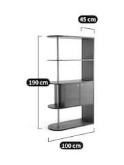 La Redoute Intérieurs Walnut Luxyl Walnut Bookcase Room Divider - Image 3 of 6