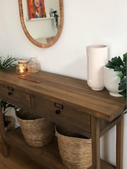 La Redoute Intérieurs Wood Lunja Console Table in Solid Pine - Image 1 of 6