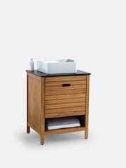 La Redoute Intérieurs Natural Saturn 60cm Acacia Bathroom Vanity Unit - Image 3 of 5
