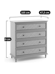 La Redoute Intérieurs Celadon Sidore Chest of 4 Drawers - Image 3 of 6