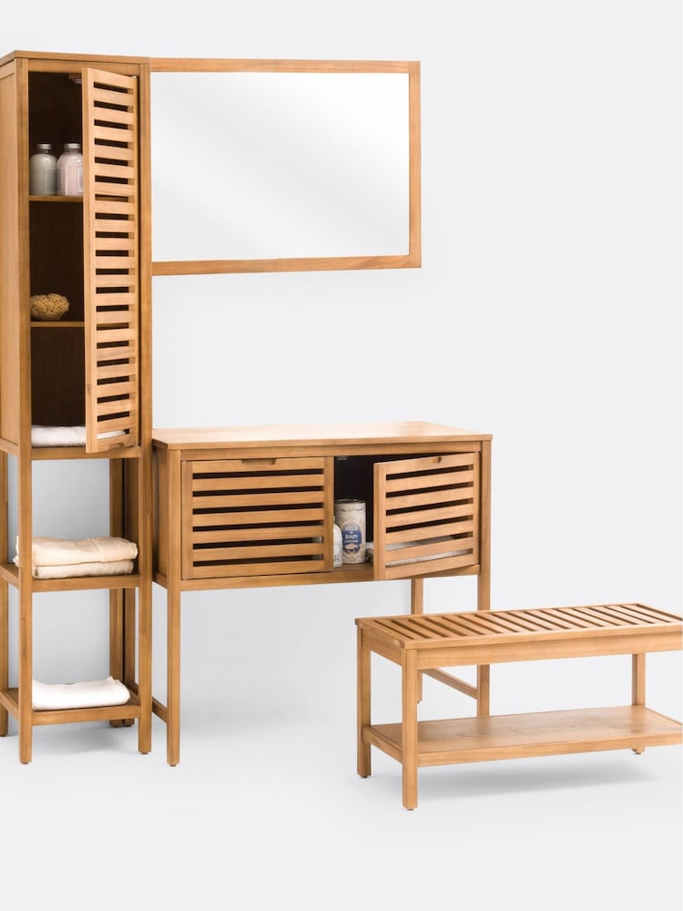 La Redoute Intérieurs Acacia Haumea 90cm Acacia Bathroom Vanity Unit - Image 4 of 4