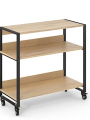 La Redoute Intérieurs Natural Hiba Industrial Serving Trolley with Casters - Image 1 of 6