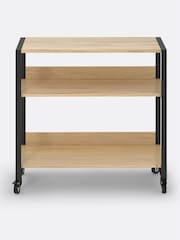 La Redoute Intérieurs Natural Hiba Industrial Serving Trolley with Casters - Image 6 of 6