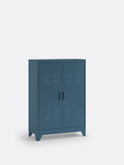 La Redoute Intérieurs Blue Hiba Industrial Low Metal Cabinet - Image 2 of 5