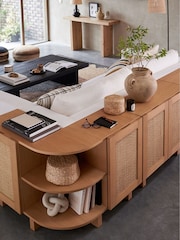 La Redoute Intérieurs Oak Arty Oak & Cane Behind Sofa Storage - Image 1 of 6