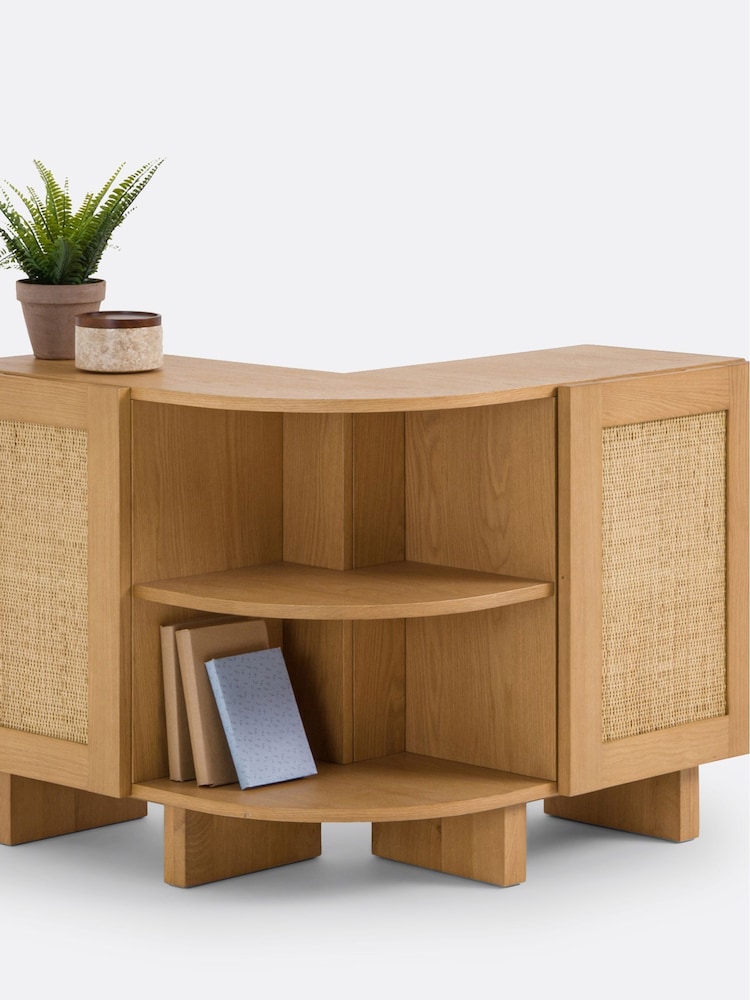 La Redoute Intérieurs Oak Arty Oak & Cane Behind Sofa Storage - Image 2 of 6