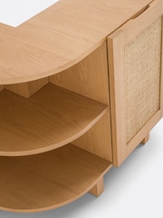 La Redoute Intérieurs Oak Arty Oak & Cane Behind Sofa Storage - Image 3 of 6