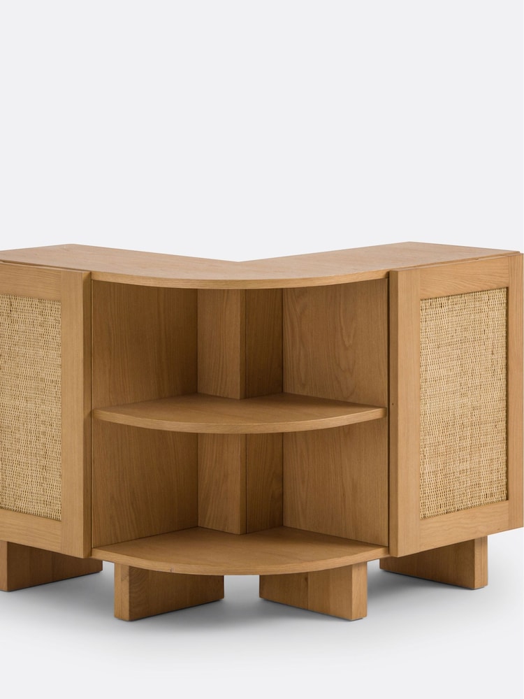 La Redoute Intérieurs Oak Arty Oak & Cane Behind Sofa Storage - Image 6 of 6