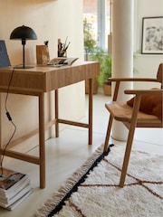 La Redoute Intérieurs Oak Bilbao 2 Drawer Desk - Image 1 of 6