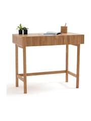 La Redoute Intérieurs Oak Bilbao 2 Drawer Desk - Image 2 of 6