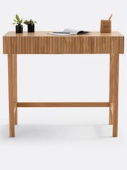 La Redoute Intérieurs Oak Bilbao 2 Drawer Desk - Image 3 of 6