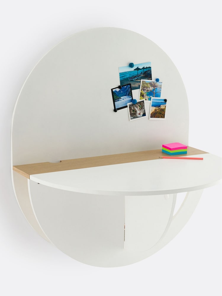 La Redoute Intérieurs White Wood Anzio Folding Wall Desk - Image 2 of 4 La Redoute Intérieurs White Wood Anzio Folding Wall Desk - Image 2 of 4