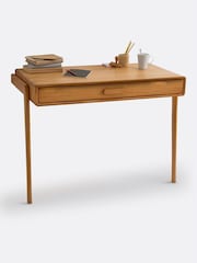 La Redoute Intérieurs Dark Oak Wood Colas Vintage Console Desk - Image 1 of 4