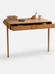 La Redoute Intérieurs Dark Oak Wood Colas Vintage Console Desk - Image 2 of 4