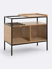 La Redoute Intérieurs Oak Volga L87cm Metal Record Player Unit - Image 3 of 5