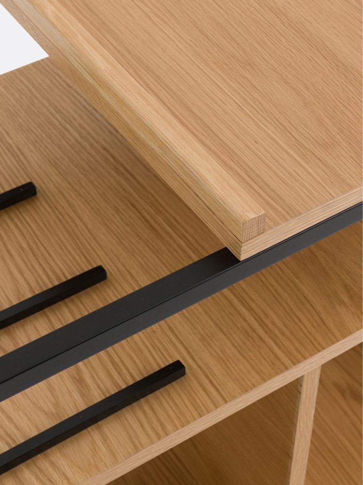 La Redoute Intérieurs Oak Volga L87cm Metal Record Player Unit - Image 5 of 5