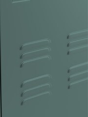 La Redoute Intérieurs Green Eucalyptus Hiba Industrial Low Metal Cabinet - Image 2 of 6