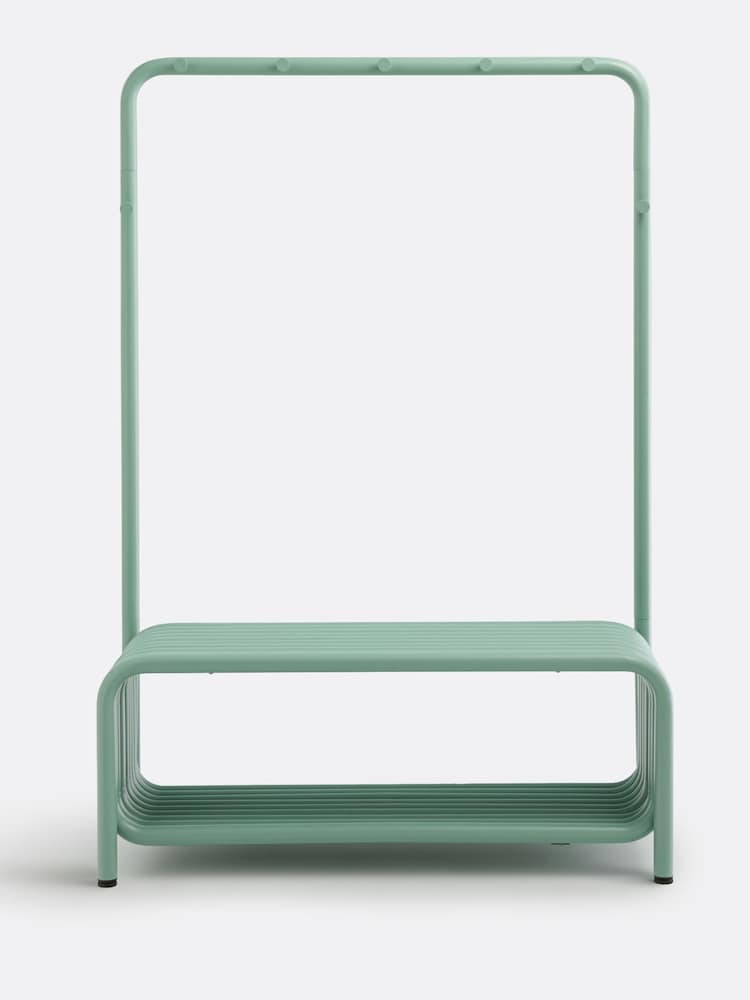 La Redoute Intérieurs Grey Green Tubi Steel Cloakroom Bench - Image 1 of 4