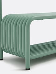 La Redoute Intérieurs Grey Green Tubi Steel Cloakroom Bench - Image 3 of 4