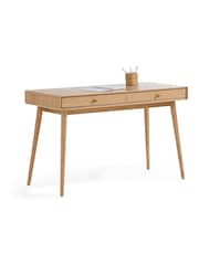 La Redoute Intérieurs Oak Miji Oak 2 Drawer Desk - Image 2 of 6