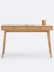 La Redoute Intérieurs Oak Miji Oak 2 Drawer Desk - Image 5 of 6