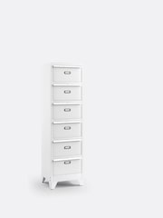 La Redoute Intérieurs White Hiba Industrial Metal Drawer Unit with Labels - Image 2 of 5