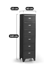 La Redoute Intérieurs White Hiba Industrial Metal Drawer Unit with Labels - Image 5 of 5