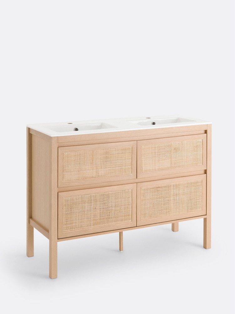 La Redoute Intérieurs White Jaly L120cm Double Bathroom Sink - Image 1 of 5