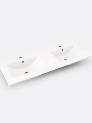 La Redoute Intérieurs White Jaly L120cm Double Bathroom Sink - Image 3 of 5