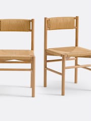 La Redoute Intérieurs Set of 2 Oak Marrathy Chairs - Image 1 of 3
