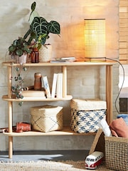 La Redoute Intérieurs Oak Crueso Asymmetric Solid Oak Console Table - Image 2 of 6